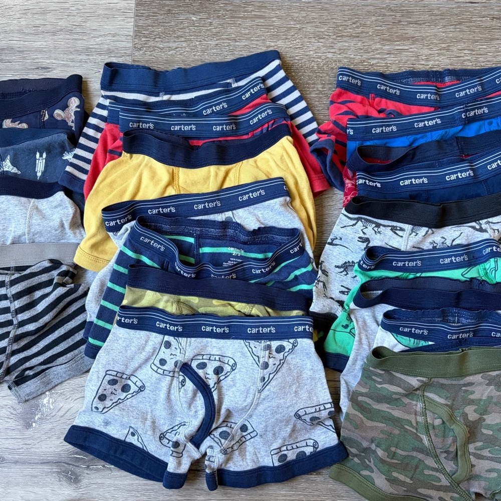 Carter's Boys Cotton Boxer Briefs - Navy, Yellow, Red, Green, Gray, Camouflage